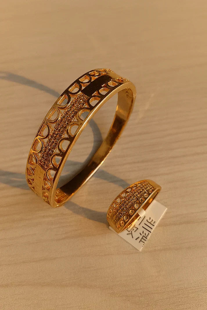 Dual Style Gold-Tone Jewelry Set