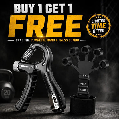 Hand Grip Strengthener 5–60 kg With finger Strengthener (Combo Set)